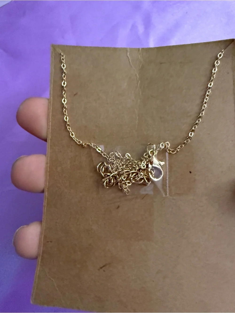 Beautiful Pink Butterfly Pendant Necklace - Gold Chain
